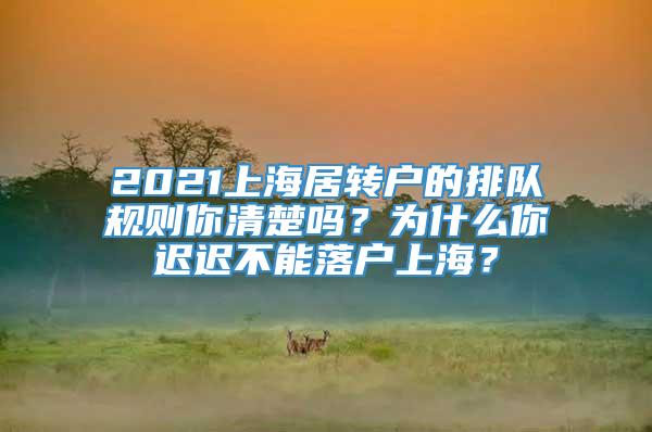 2021上海居转户的排队规则你清楚吗？为什么你迟迟不能落户上海？