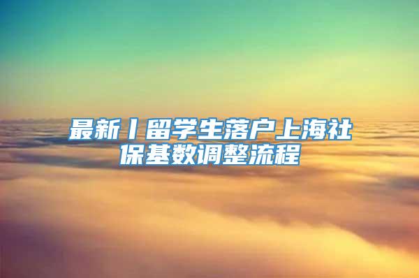 最新丨留学生落户上海社保基数调整流程