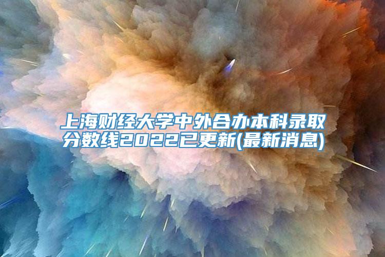 上海财经大学中外合办本科录取分数线2022已更新(最新消息)
