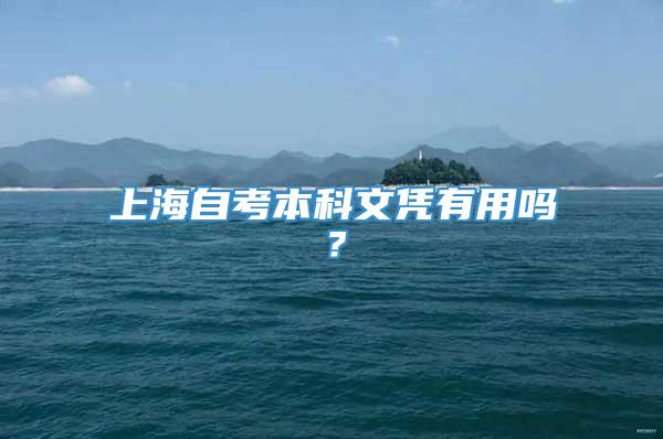 上海自考本科文凭有用吗？
