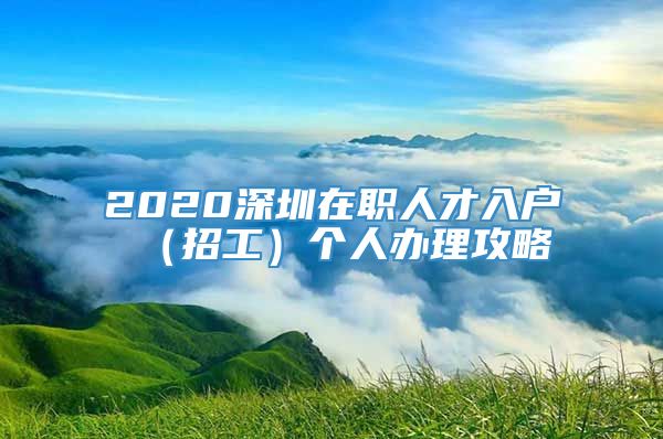 2020深圳在职人才入户（招工）个人办理攻略