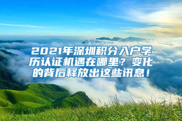 2021年深圳积分入户学历认证机遇在哪里？变化的背后释放出这些讯息！