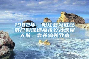 1982年，阳江县冯胜旺落户到深圳福永公社塘尾大队，靠养鸡鸭致富