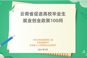 云南省促进高校毕业生就业创业政策100问 （二）