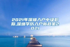 2021年深圳入户中级职称,深圳学历入户新政策2021
