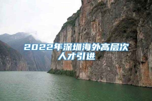 2022年深圳海外高层次人才引进