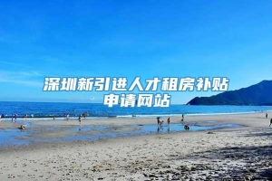 深圳新引进人才租房补贴申请网站