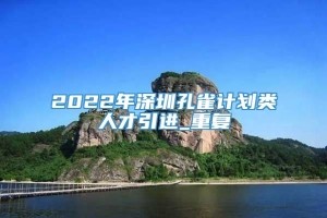 2022年深圳孔雀计划类人才引进_重复