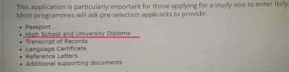 申请罗马一大本科必须要有高中毕业证吗？非常感谢！！？