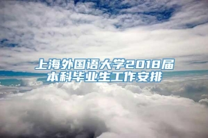 上海外国语大学2018届本科毕业生工作安排