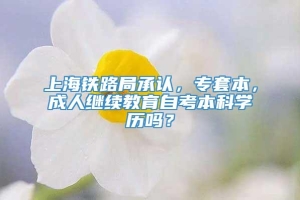 上海铁路局承认，专套本，成人继续教育自考本科学历吗？