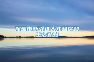 深圳市新引进人才租房和生活补贴