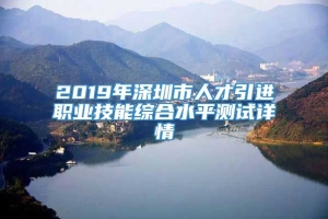 2019年深圳市人才引进职业技能综合水平测试详情