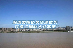 深圳发挥侨务资源优势 打造“国际人才高地”