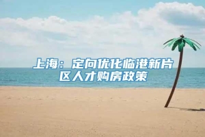上海：定向优化临港新片区人才购房政策