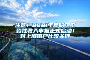 注意！2021年度职工工资性收入申报正式启动！对上海落户比较关键