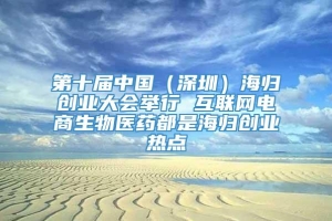 第十届中国（深圳）海归创业大会举行 互联网电商生物医药都是海归创业热点