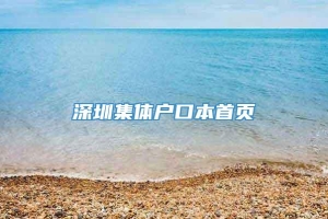 深圳集体户口本首页